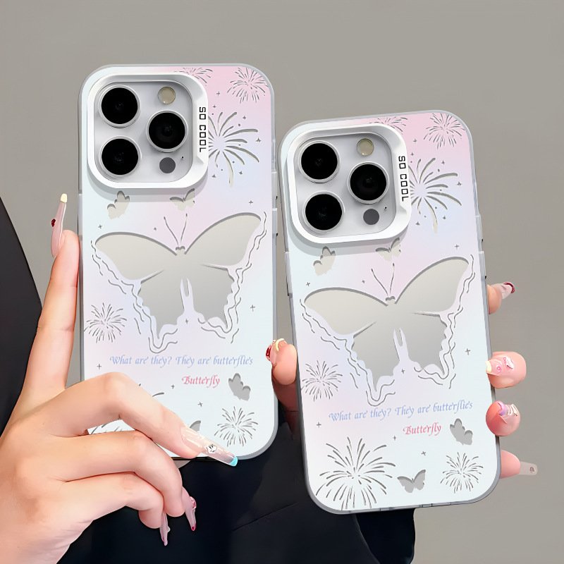 Phone Cover Case PC TPU Mobile Phone Cases Matte Silver Cool Cartoon Animal for Iphone 7/8/X/XR/XS/11/12/13/14/15 Pro Max