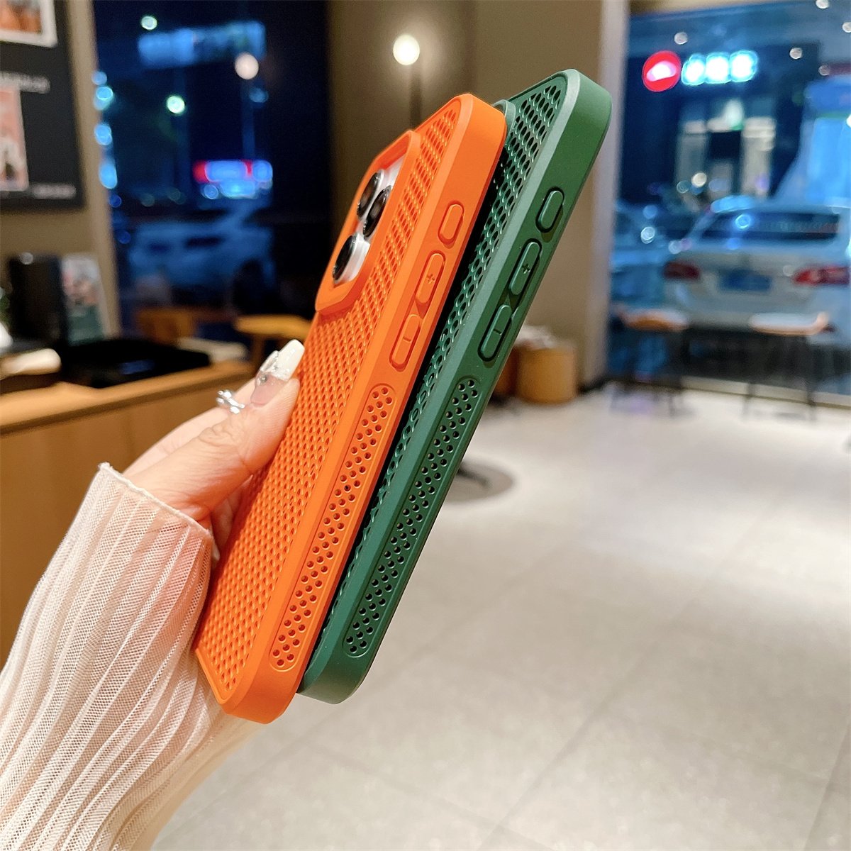 Magnetic Wireless Charging Phone Case suitable For iPhone 16 Pro Max 15 14 13 12 Honeycomb Heat Dissipation Protective Cover