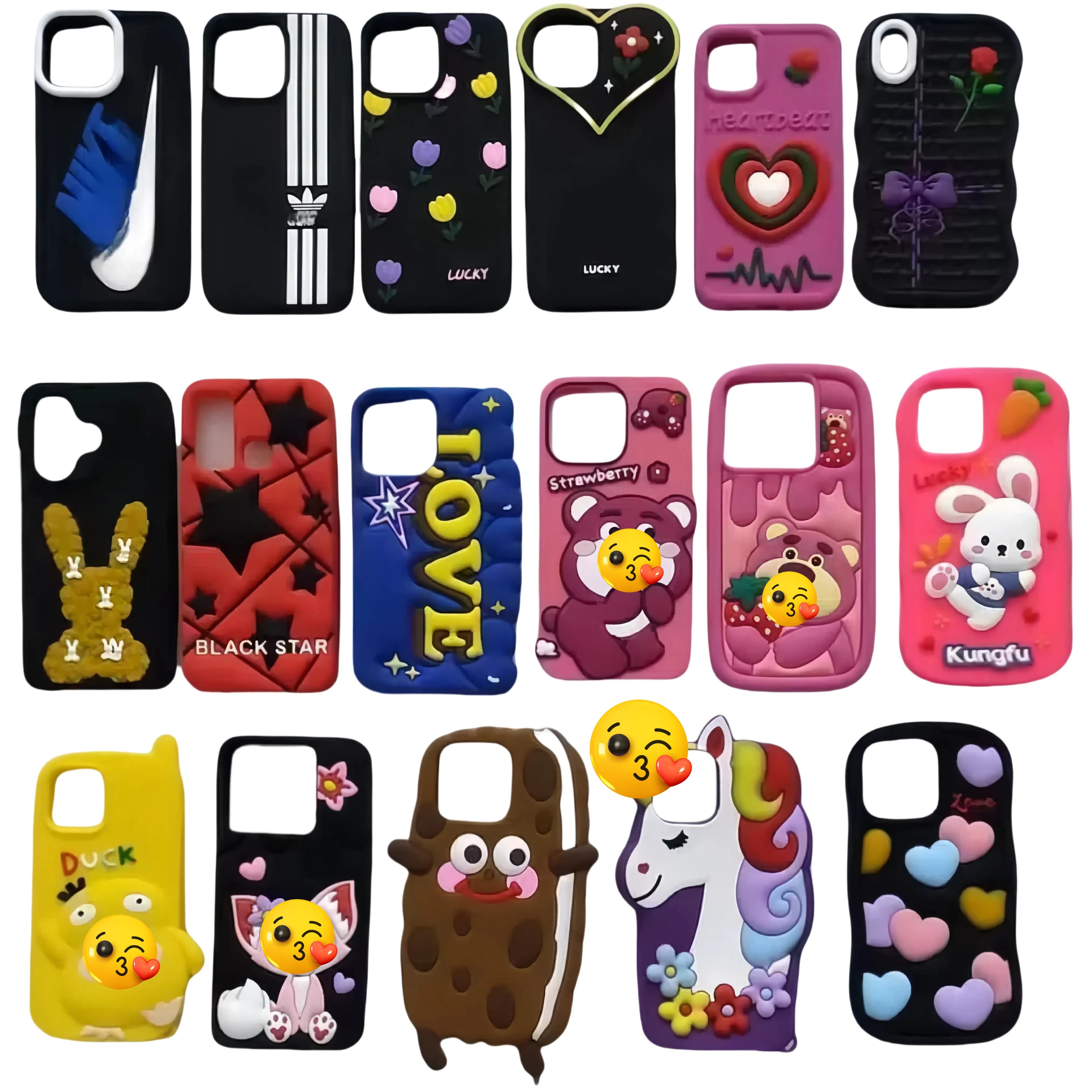 China Customizable OEM Custom Iphone Silicone Model Phone Soft Case 3D Full Cover Shell Protector Manufacturer With Custom Logo