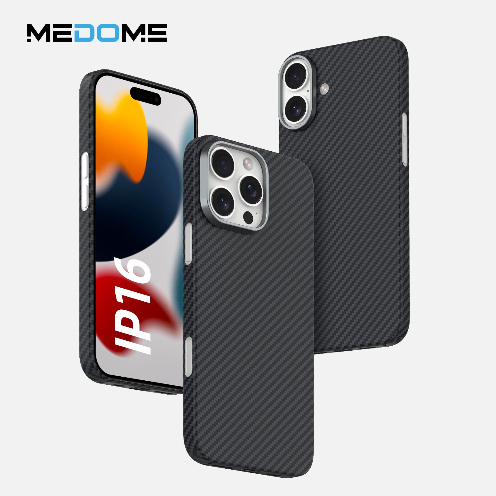 Slimoro Kevlar Fiber Custom For iPhone Phone Case 16 14 15 13 11 Luxury For iPhone Case For iPhone 16 Pro Max Case Phone Cover