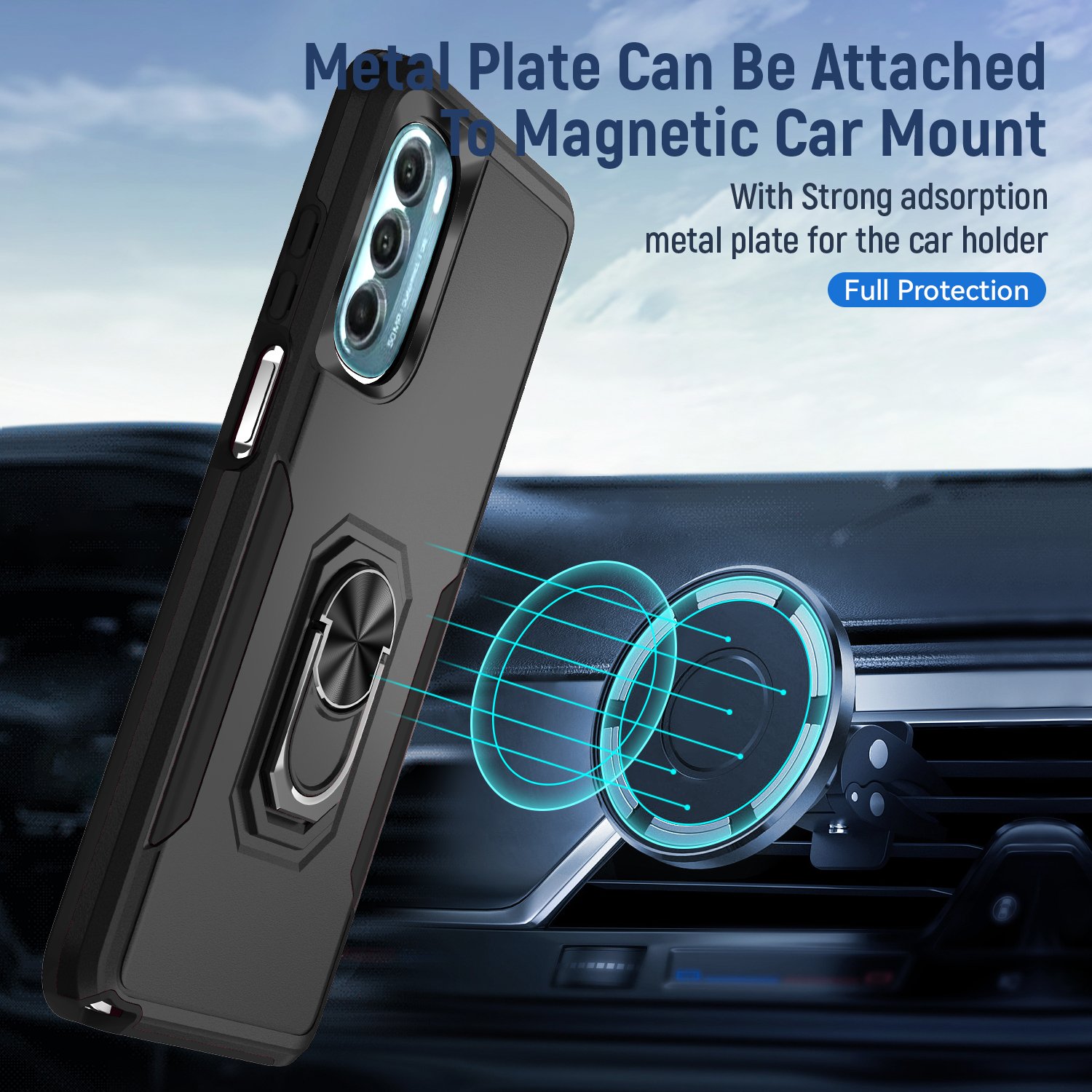 2 in 1 360 Full Protection Mobile Phone Case for Moto g Stylus 5g 2022 G Pure/G Power Armor Shell