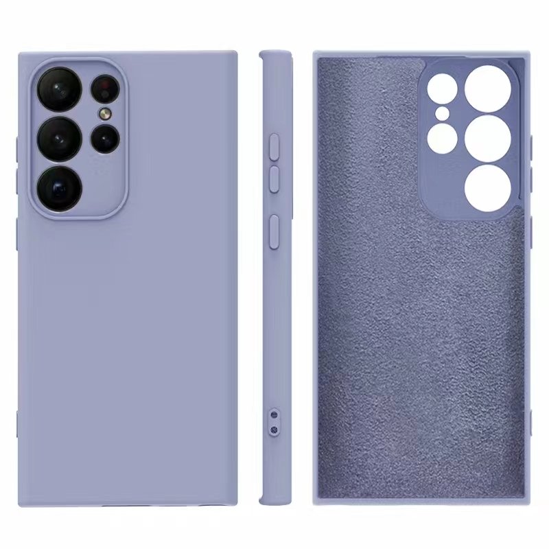 Liquid Silicon TPU Mobile Phone Case For Samsung S24 Ultra S23 Plus S22 Shockproof Back Cover For Galaxy A15 A05S A14 A34 A54 5G