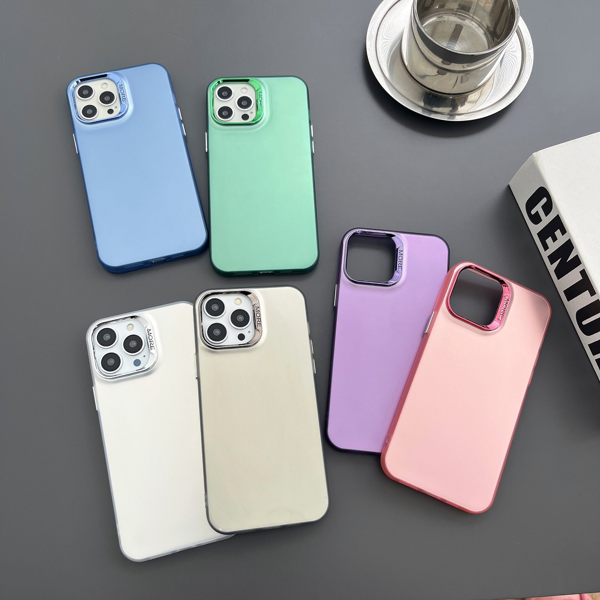Fashion Plating Frosted Matte IMD Phone Case for iPhone 15 14 13 12 11 Pro Max Hard PC Back Cover