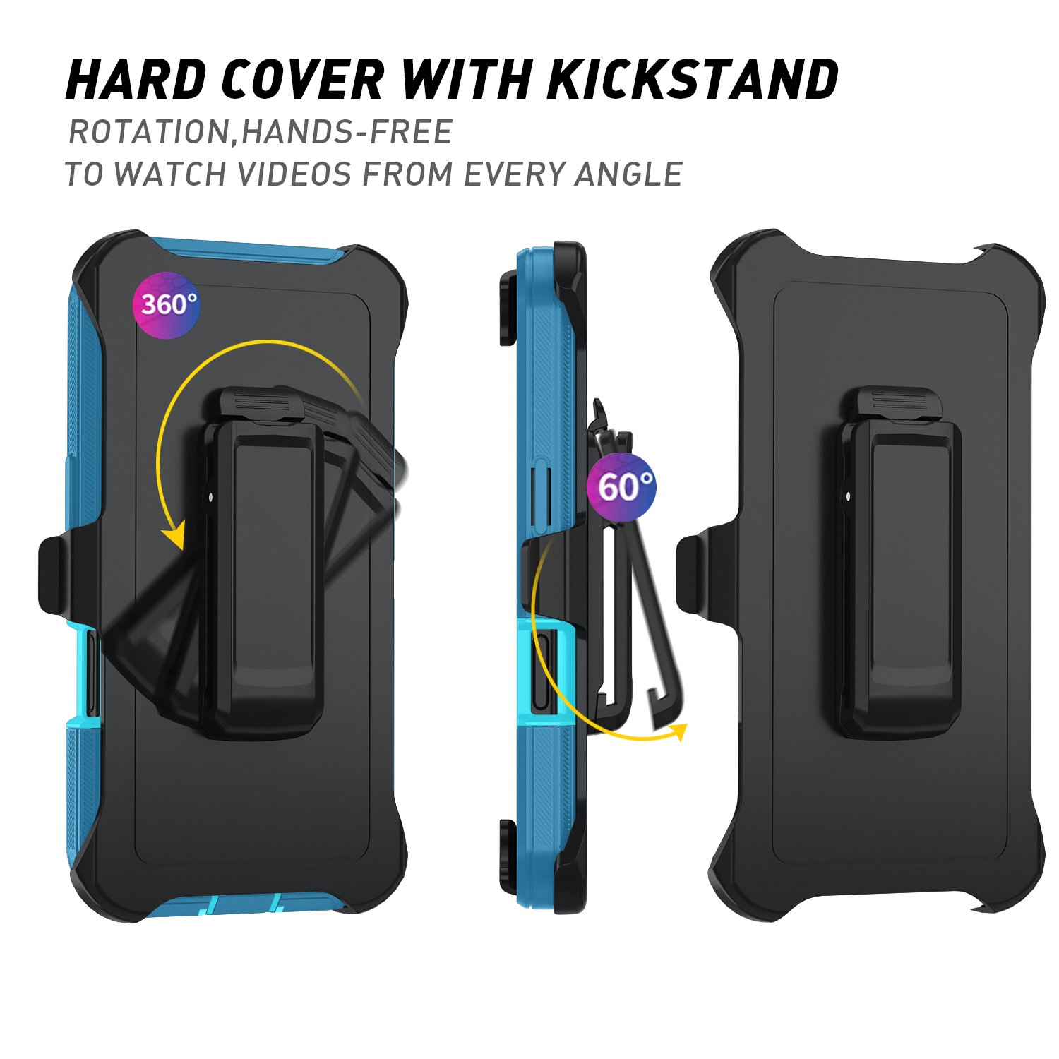 American Hotsale Defender Black Color Belt Clip Phone Case For IPhone 16 15 14 13 With 360 Rotation Kickstand Combo Phone Cover