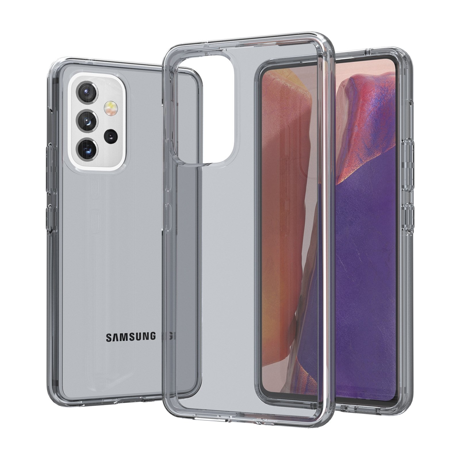 Shockproof Hard Transparent Glitter TPU PC phone case for samsung galaxy S24 FE S23 ultra 5g A15 A25 A35 A55 5G