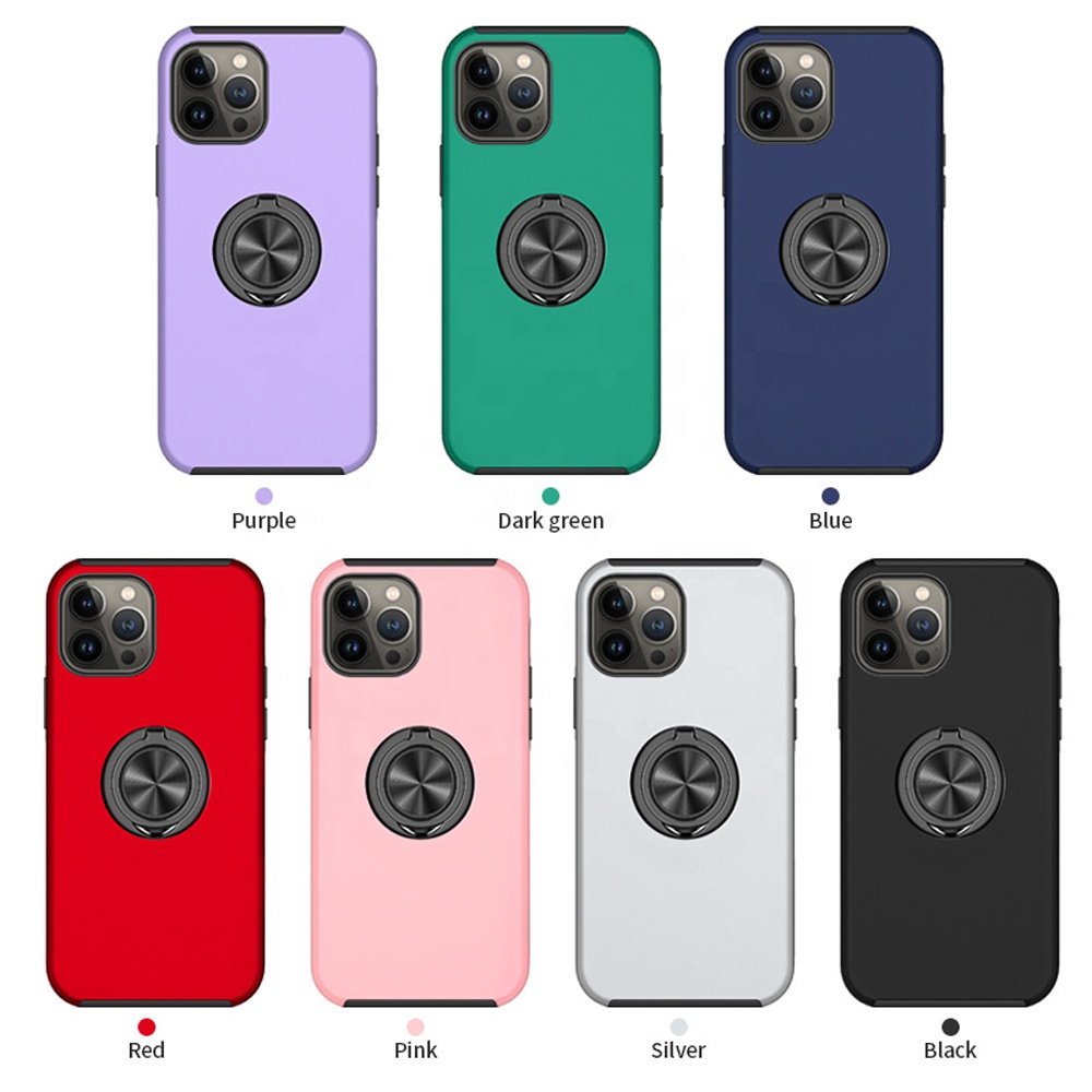 HUAXUN High Quality Magnetic TPU Invisible Stand Ring Holder Phone Case for Apple Iphone 14 13 Pro Max