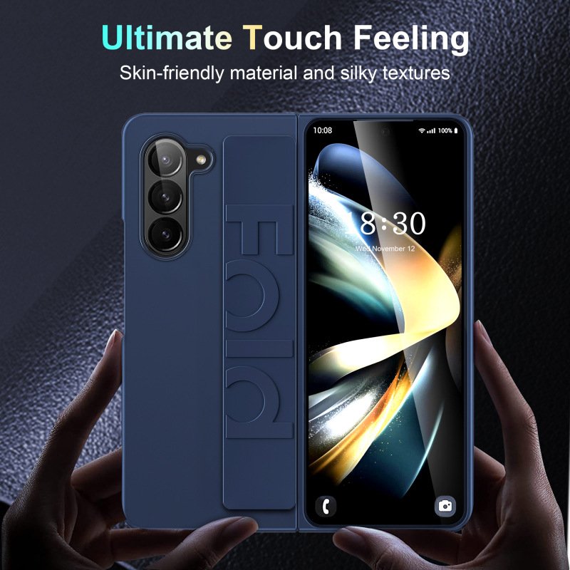 Luxury Silicon Foldable Case For Samsung Galaxy Z Fold 6 5 4 3 Wristband Phone Case Folding Phone Case For Samsung Z Fold6