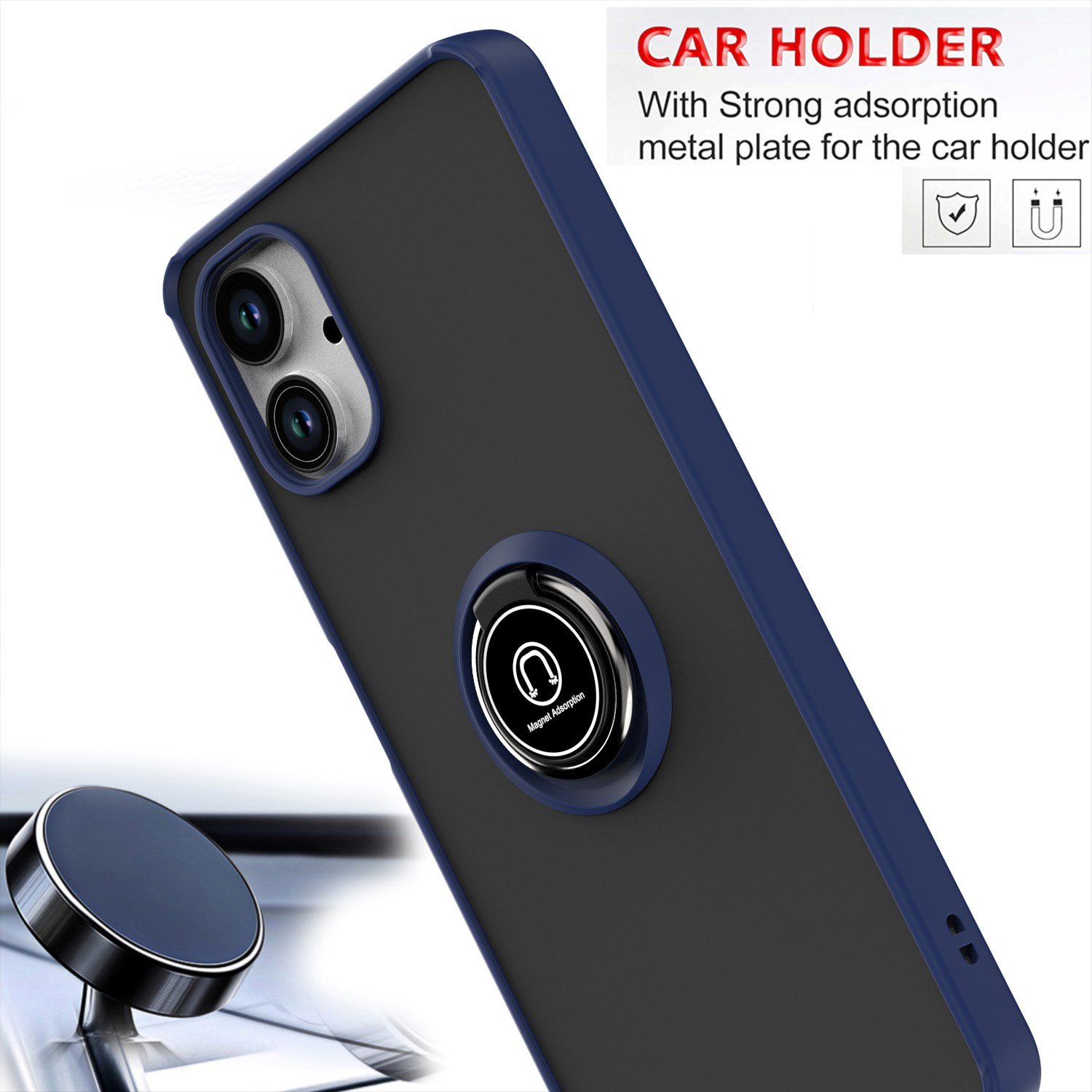 Translucent Slim Smoke Magnetic Mobile Phone Cases For OPPO A3 A60 A80 A79 A38 A58 5G Ring Holder Car Mount Kickstand Back Cover