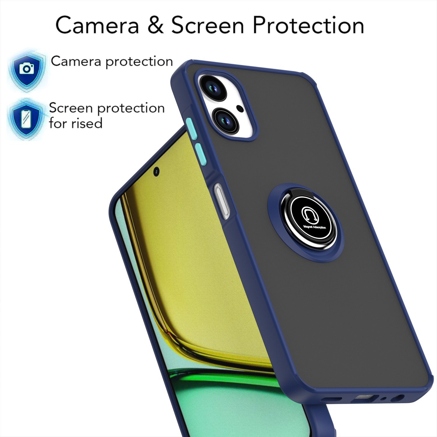 Translucent Slim Smoke Magnetic Mobile Phone Cases For OPPO A3 A60 A80 A79 A38 A58 5G Ring Holder Car Mount Kickstand Back Cover