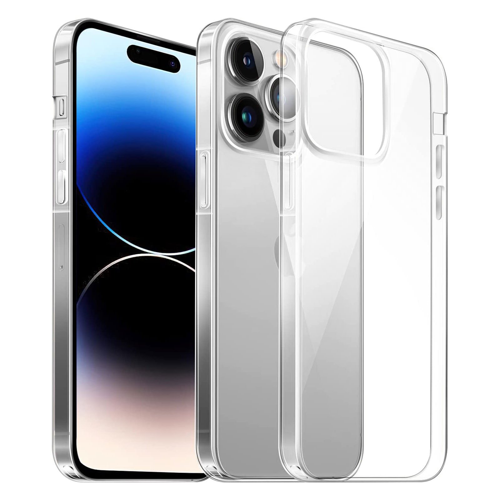 2.0mm Soft TPU Crystal Clear shockproof Case for iphone Samsung google huawei xiaomi moto one plus infinix mobile phone cover
