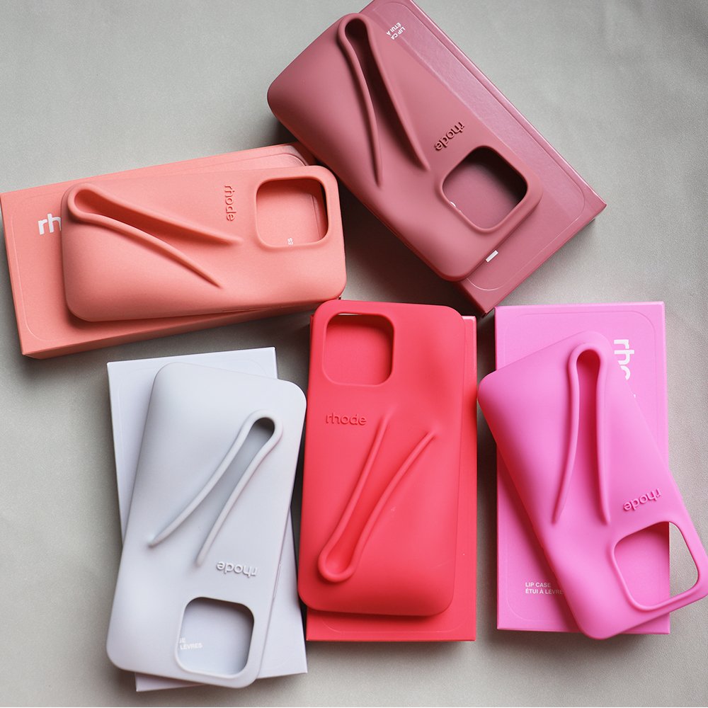 3D Lipstick rhoed Hole Design Silica Gel IPhone Case For Iphone 15 14 13 12 11 Pro Max Back Cover phone Accessories wholesale