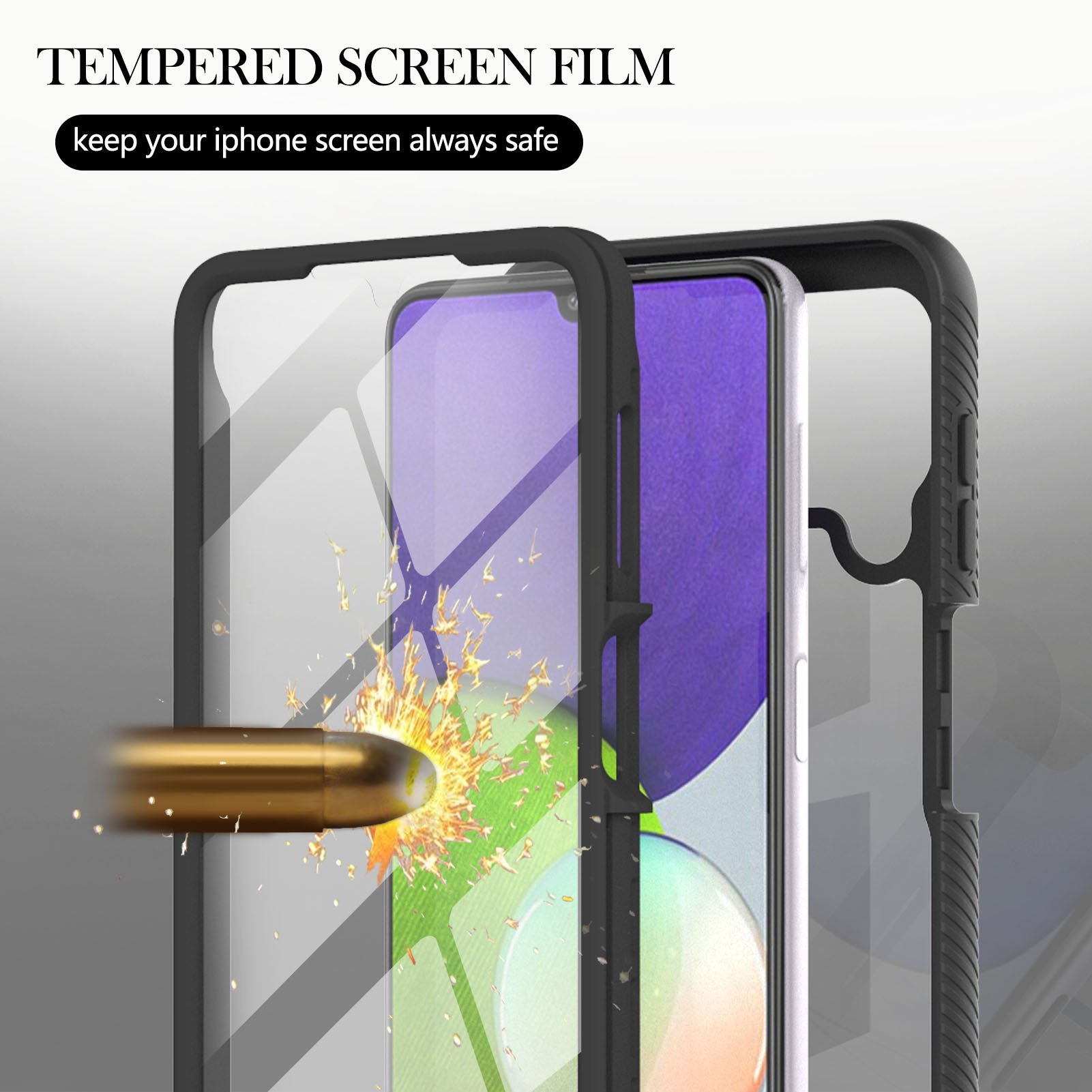 2 in 1 Mobile phone Case & Screen Protector for iPhone 15 Pro Max 360 Degrees Protection