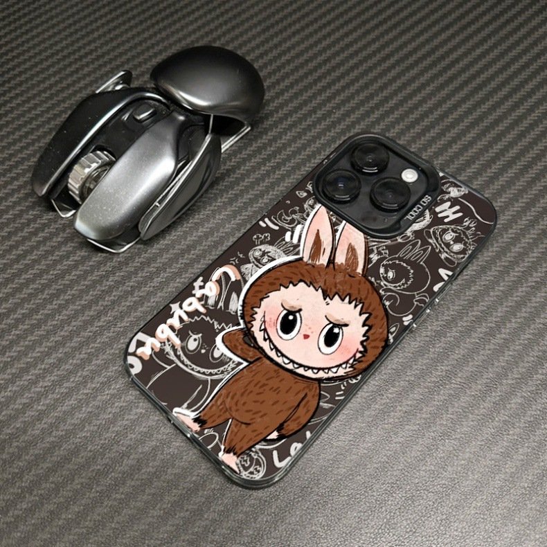 New For iPhone 16promax 15Pro phone case Cute labubu 16pro Cartoon Drop-resistant hard case 14pro 13/16