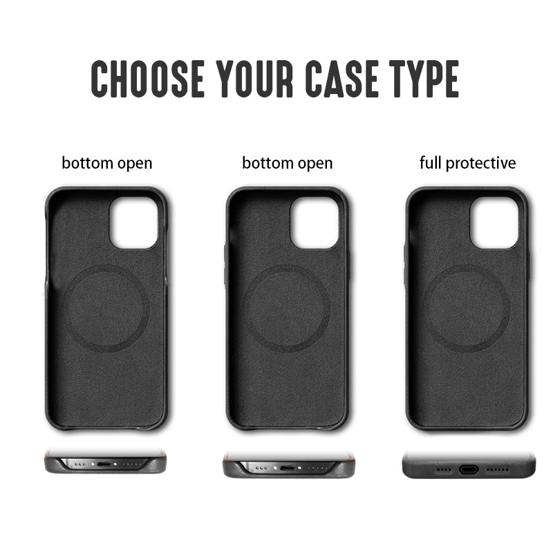 Fashionable Mobile Phone Cover Cowhide Leather Cell Phone Case for Phone 15 14 13 pro max