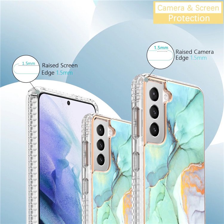 Europe and America Luxury Plating Marble IMD Phone case for samsung S24 S23 S22 Ultra S21 A15 A55 A35 5G Shockproof Bumper Cover