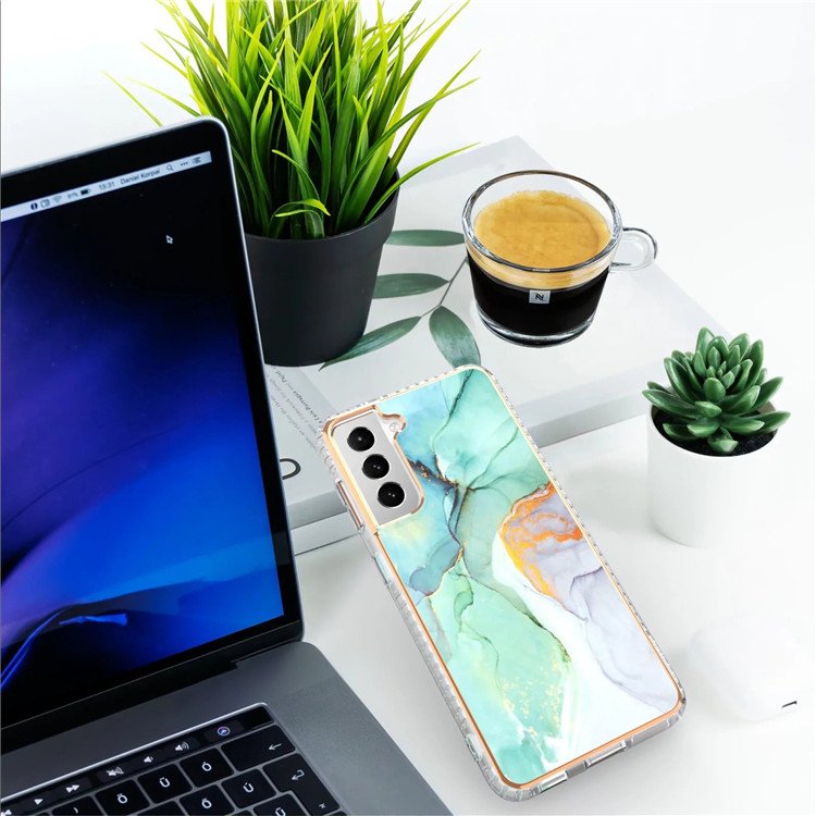 Europe and America Luxury Plating Marble IMD Phone case for samsung S24 S23 S22 Ultra S21 A15 A55 A35 5G Shockproof Bumper Cover