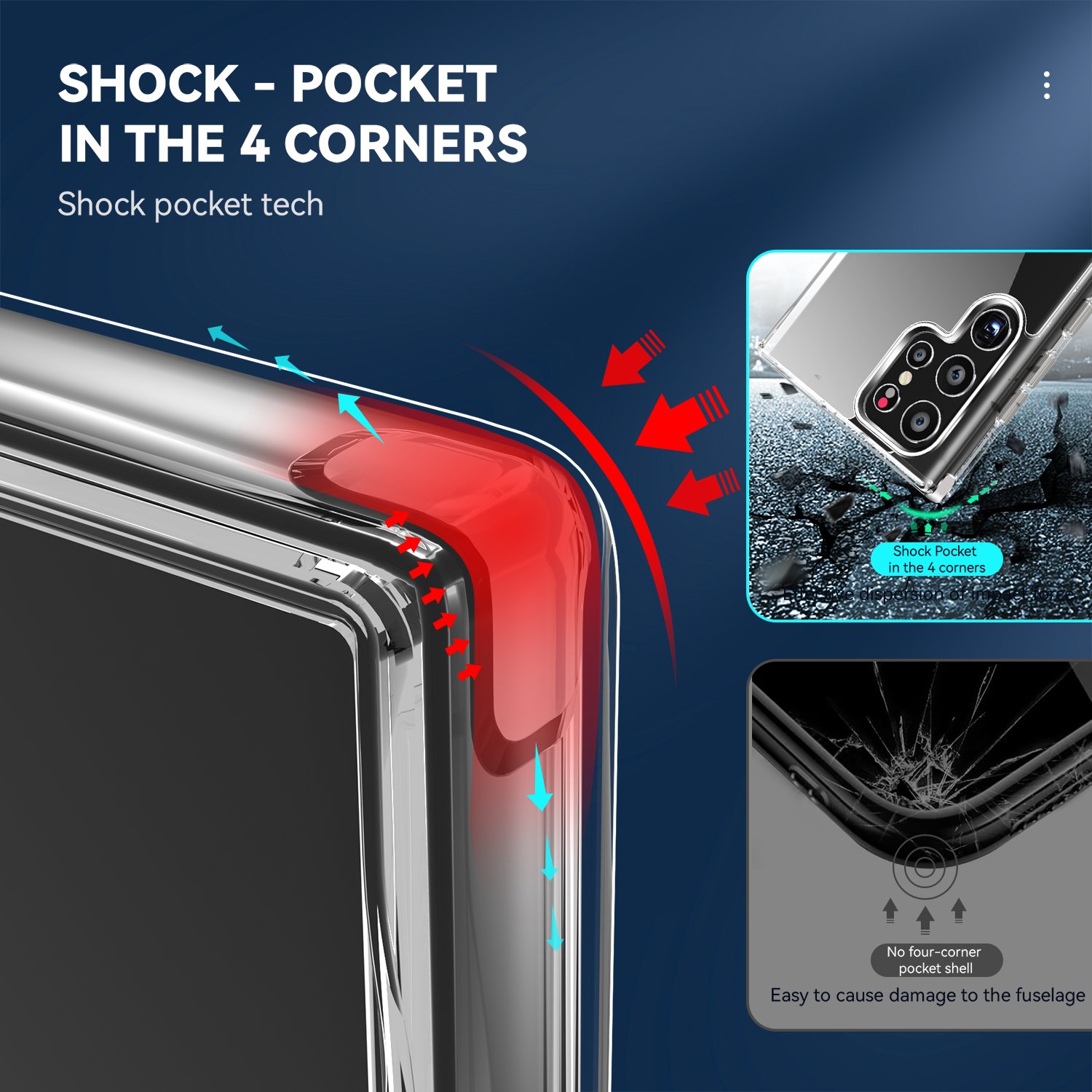 For Samsung Galaxy S23 Ultra S22 S21+ S20 Hot Selling Scratch Proof Shockproof Ultra Slim Transparent PC TPU TPE Case