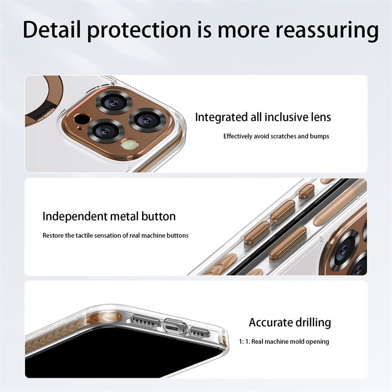 Hot Selling Fall Resistant Transparent Acrylic Protective Case For iPhone16 15 14 13 12 Pro Max With Lens Film Protection