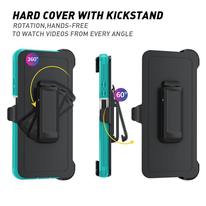For Redmi Note 11Pro 11S Phone Case 3 in 1 Full Protection Hard PC+TPU Defender Phone Case With Holder