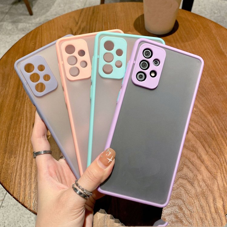 Wholesale candy color matte frosted tpu back cover phone case for samsung a01 a03 a10 a21 a51 a53 a71 s20 s21 s22 s23 plus ultra