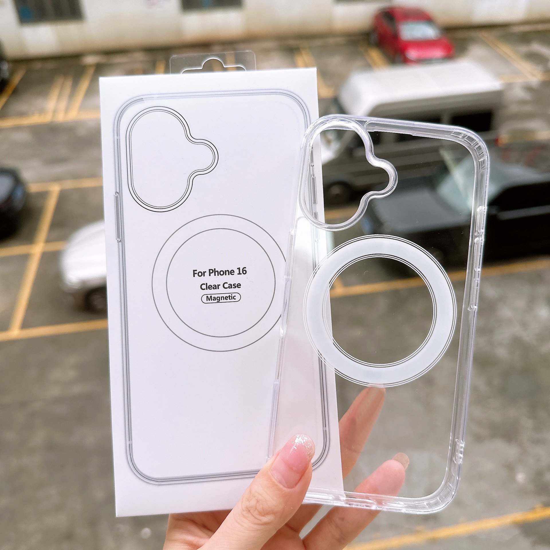 Hard Clear pc magnetic phone case for iPhone 16 wireless charging hard crystal phone case for iPhone 16 pro max