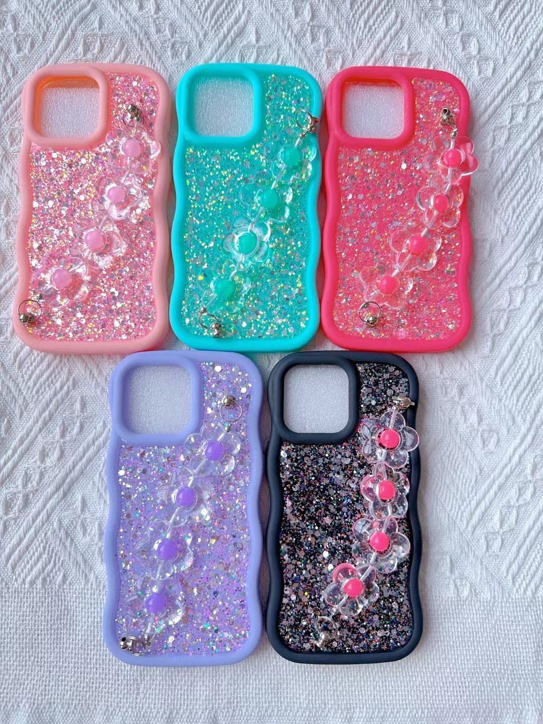 Simple Diamond Glitter Girl Bracelet TPU Mobile Phone Cases for Samsung Xiaomi Apple Huawei Vivo Oppo TECNO Infinix ITEL