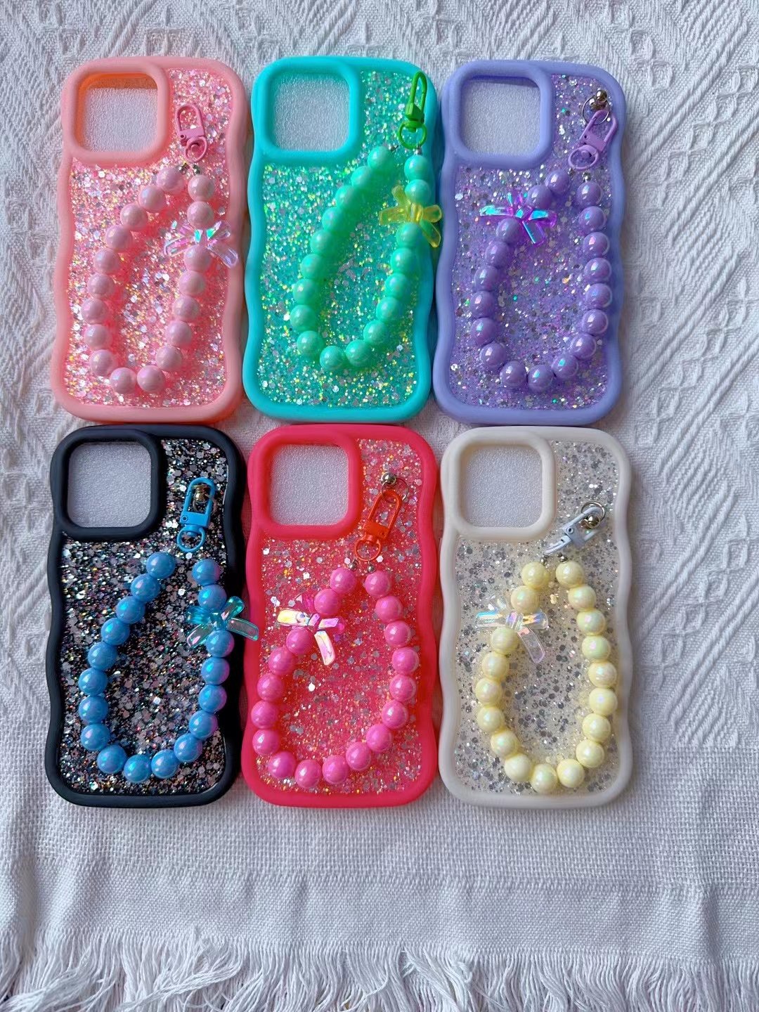 Simple Diamond Glitter Girl Bracelet TPU Mobile Phone Cases for Samsung Xiaomi Apple Huawei Vivo Oppo TECNO Infinix ITEL