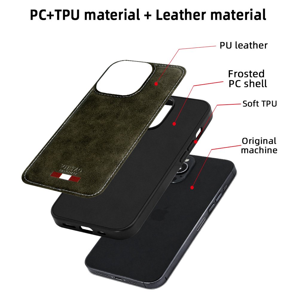 2024 New custom design scratch proof hybrid leather mobile phone cases for iphone 15 pro max 11 12 XR case