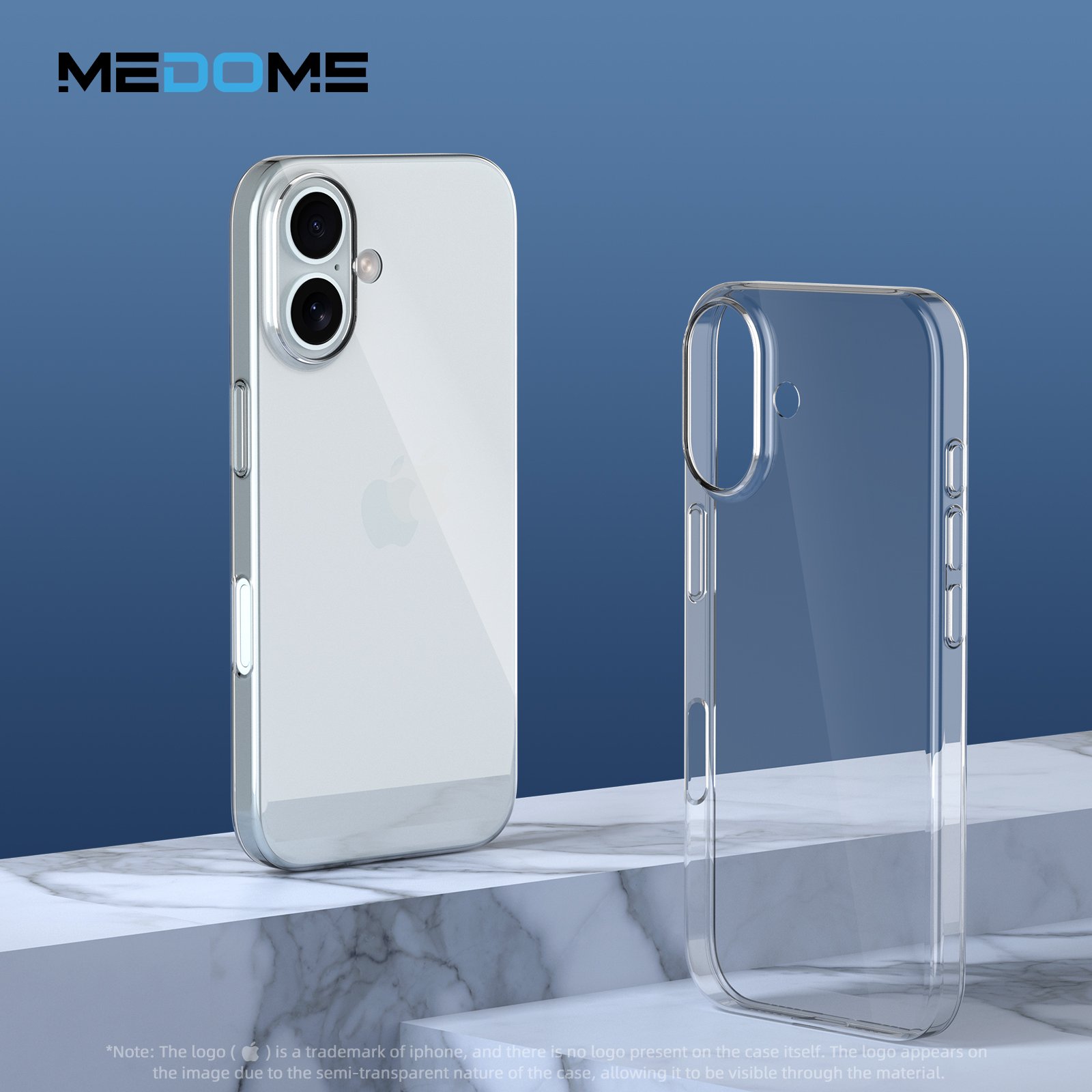Medome 0.45 Clear PP For iPhone Case For iPhone 16 Pro Max Transparent Mobile Phone Case 12 13 14 15 Dropshipping Silicone 2024