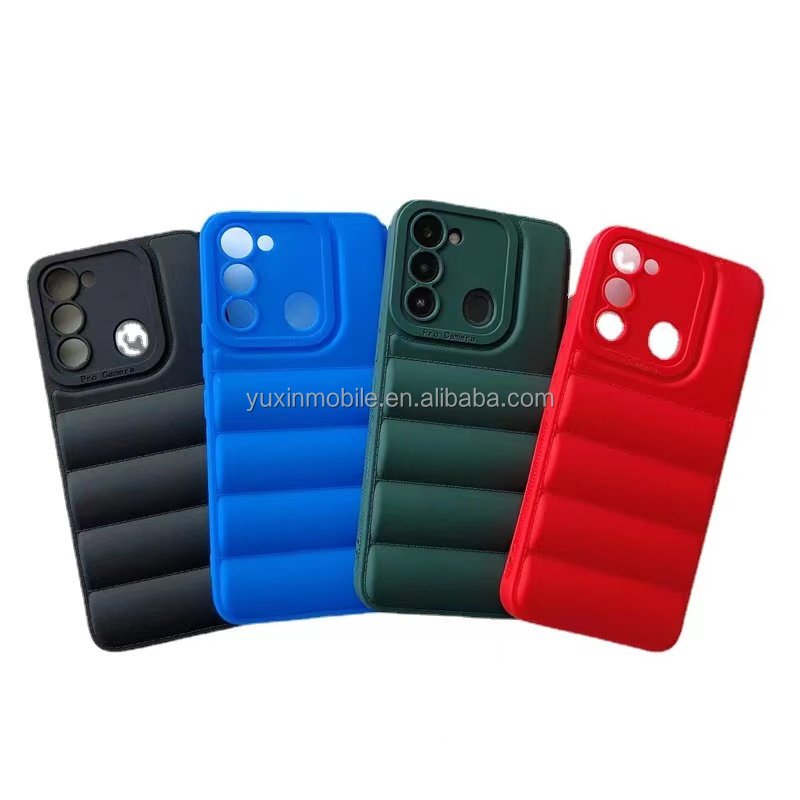 INS HOT Custom Soft TPU Down Jacket Puffer phone case Mobile Phone Cover Cases for tecno/spark /infinix/iphone/samsung/hot 10