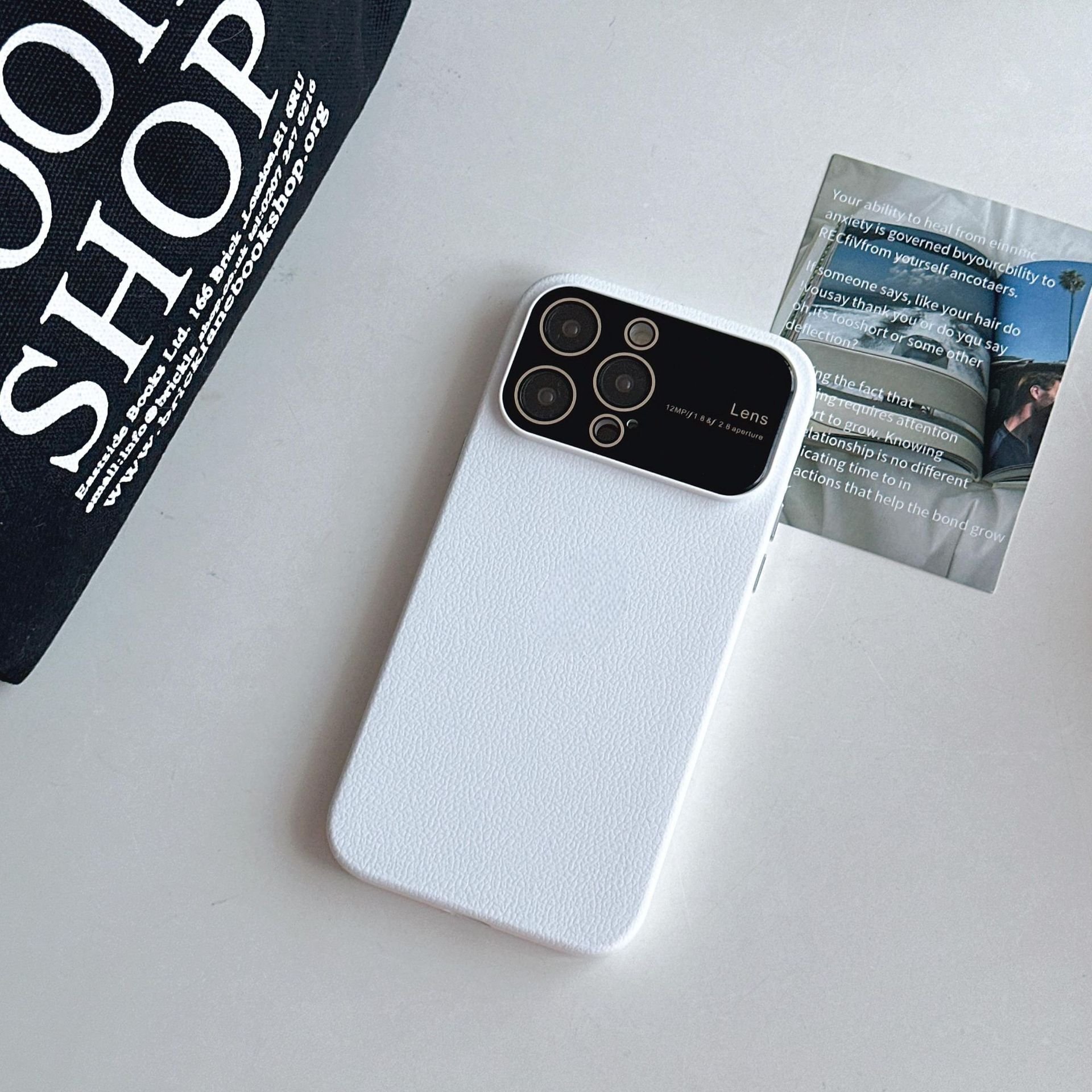 New shockproof soft pebbled leather max camera lens protection cell mobile phone case for iPhone 13 14 15 pro max cases