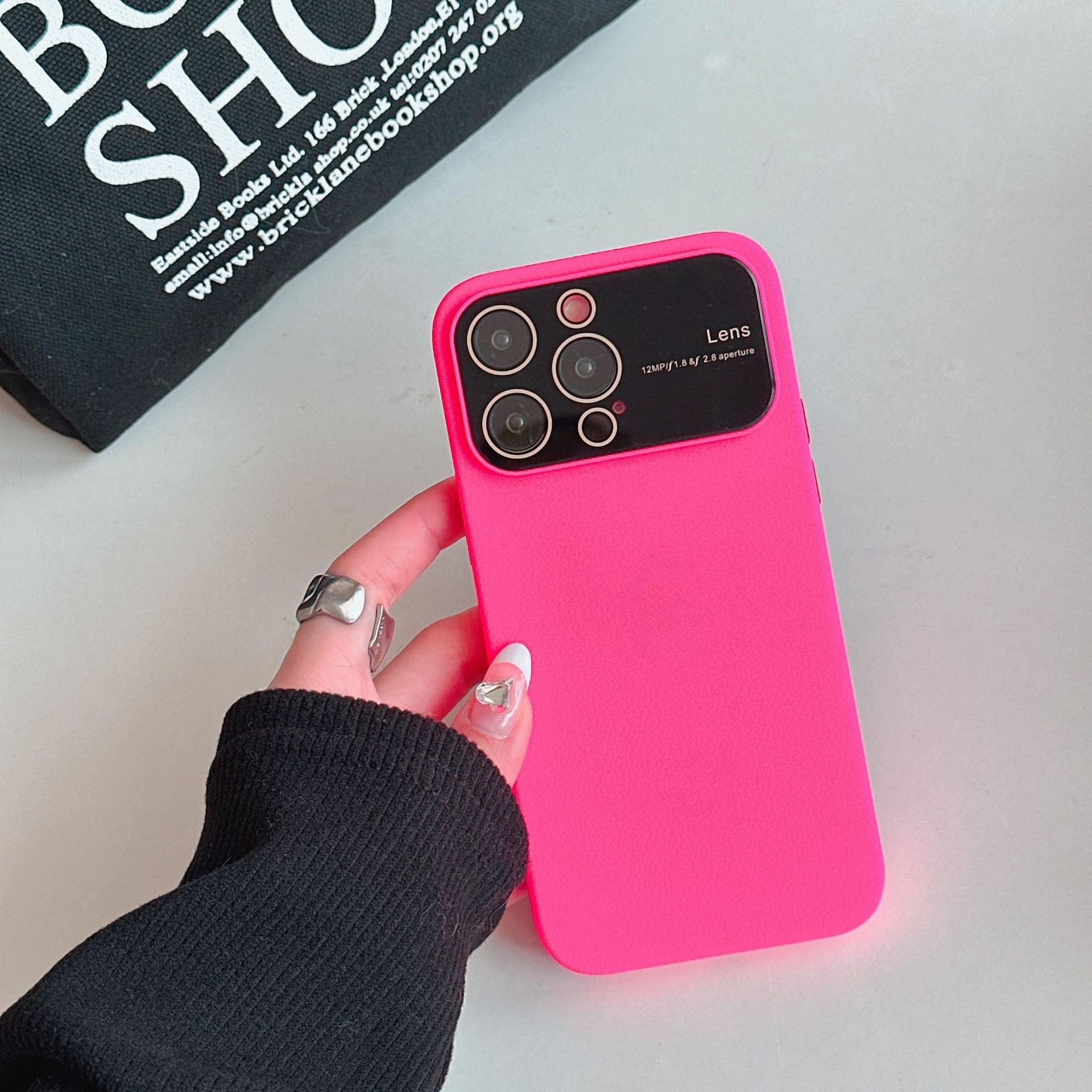 New shockproof soft pebbled leather max camera lens protection cell mobile phone case for iPhone 13 14 15 pro max cases