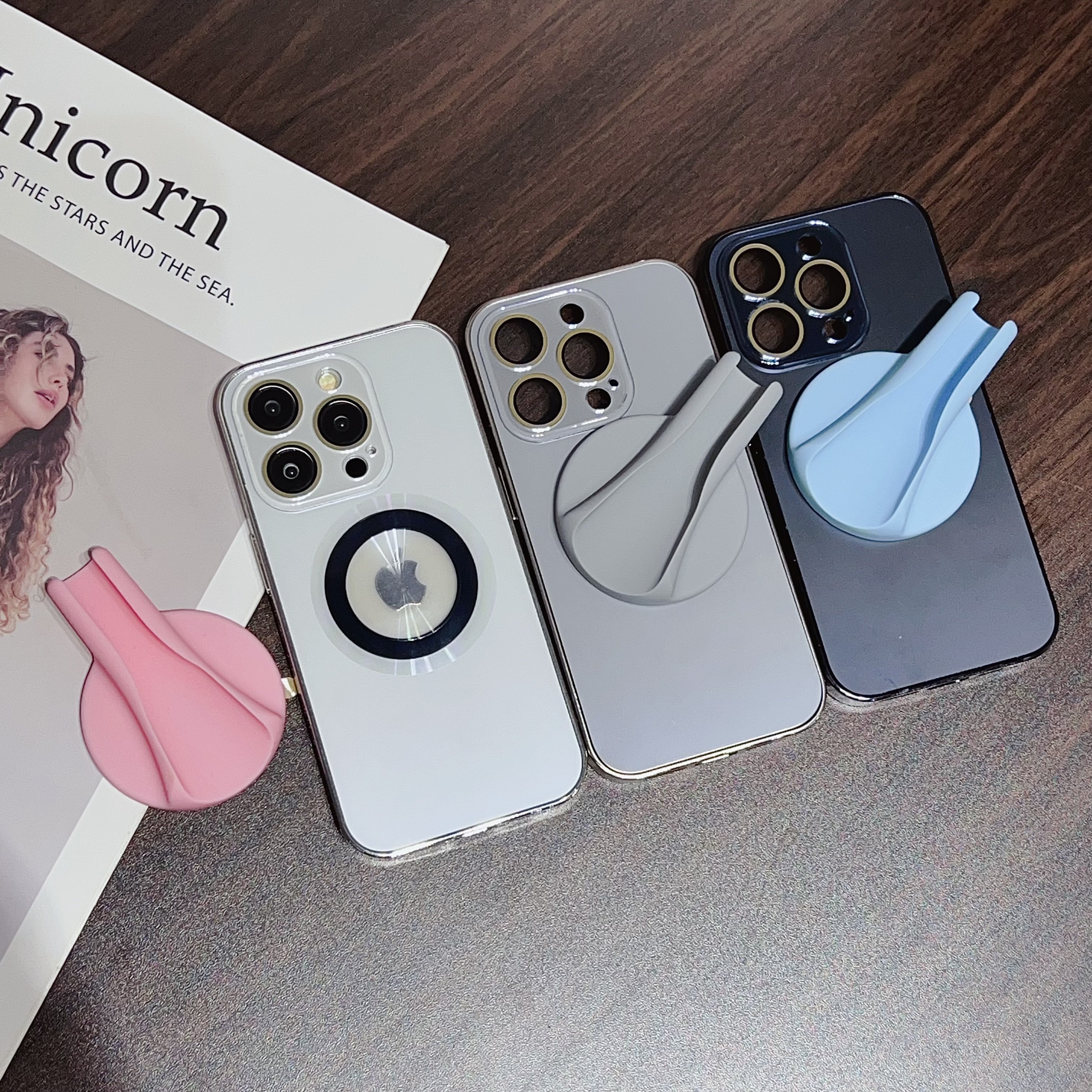 Custom Adhesive Sticker Silicone Lip Gloss Holder Phone Case for Lip Tint Lipstick Phone Case Sticker for iPhone 15