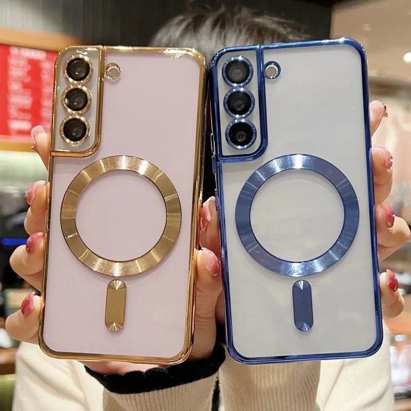 With Magnetic Mobile phone cases for iPhone 13 Pro 14 Pro Max Camera Protection Case Cover For Samsung Galaxy S23Ultra S22Ultra
