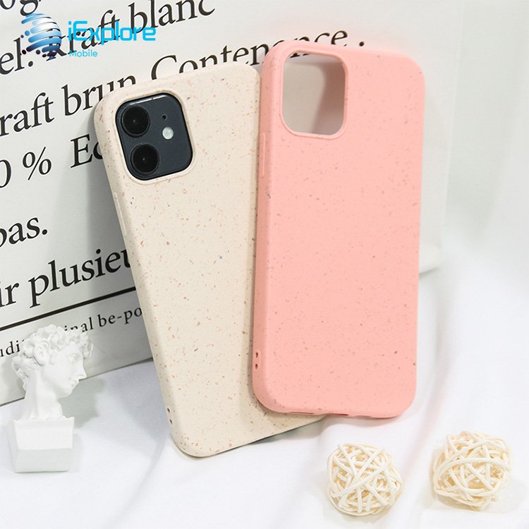 iExplore environmental 100% biodegradable wheat straw PLA custom painting phone case OEM ODM for iPhone 16 pro max