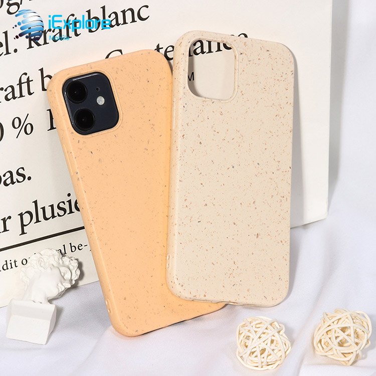 iExplore environmental 100% biodegradable wheat straw PLA custom painting phone case OEM ODM for iPhone 16 pro max