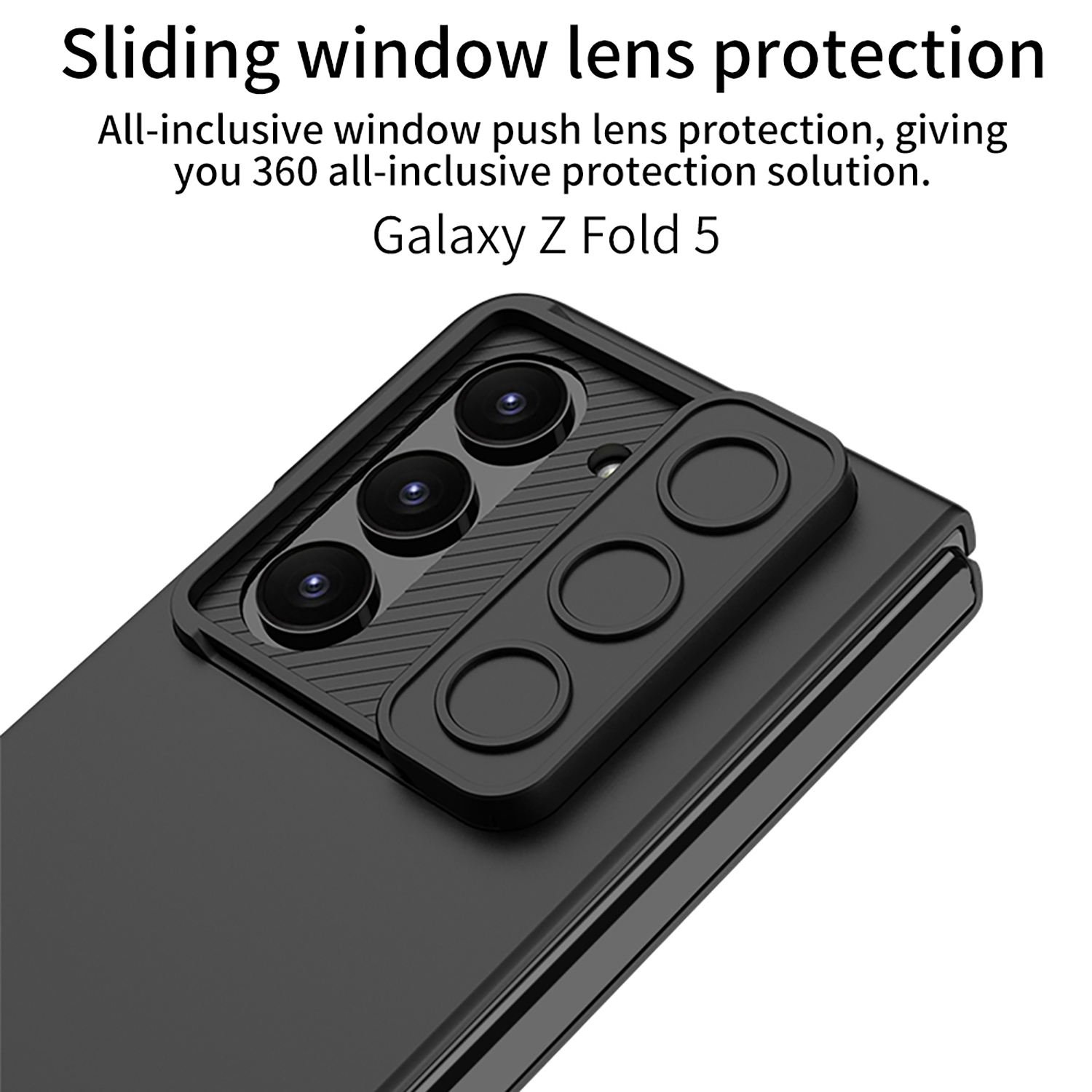 Hot Ultra-Thin Mobile Phone Case Lens Protection Sliding Window Case Membrane Integration For Samsung Z Fold 6 5 Cover Case