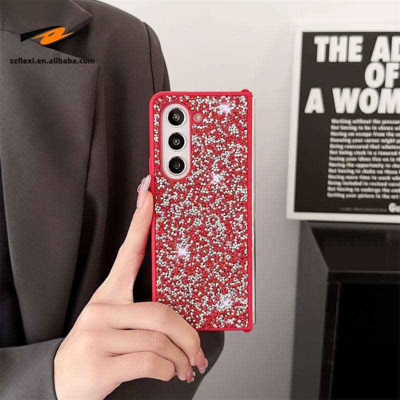 High-end Luxury Glitzy Flash Phone Case For Samsung ZFlip Zfold 3 4 5 PC All-inclusive Fall Protection Case