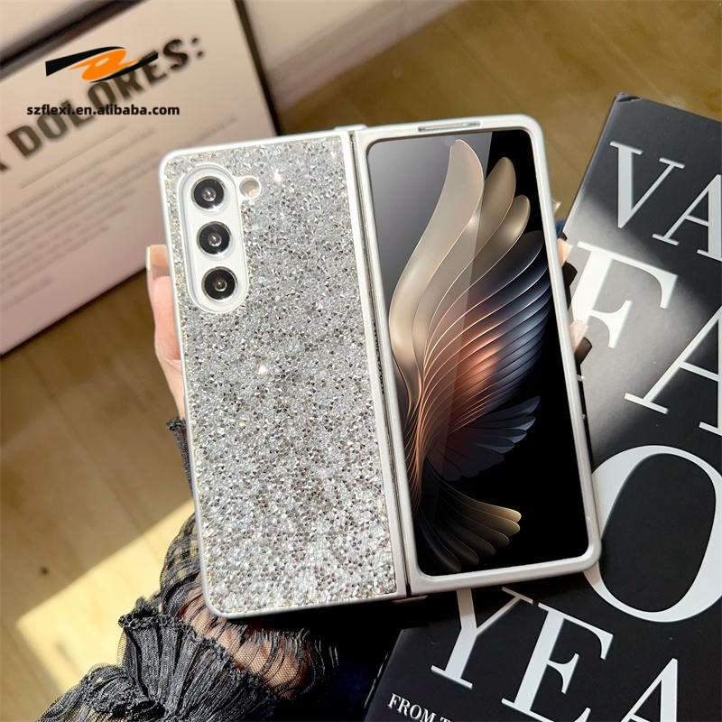 High-end Luxury Glitzy Flash Phone Case For Samsung ZFlip Zfold 3 4 5 PC All-inclusive Fall Protection Case