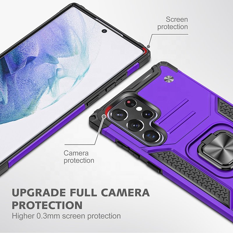 For Samsung S22 S23 Case Cover Shockproof Stand Hard Kickstand Mobile Case for Samsung S22 Plus/S22 Ultra