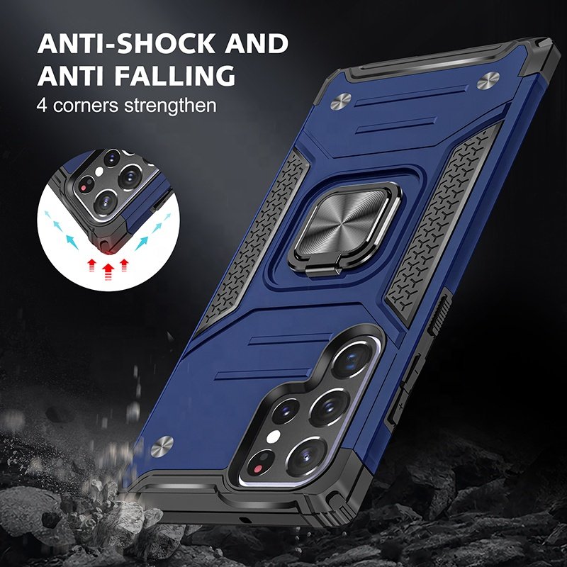For Samsung S22 S23 Case Cover Shockproof Stand Hard Kickstand Mobile Case for Samsung S22 Plus/S22 Ultra