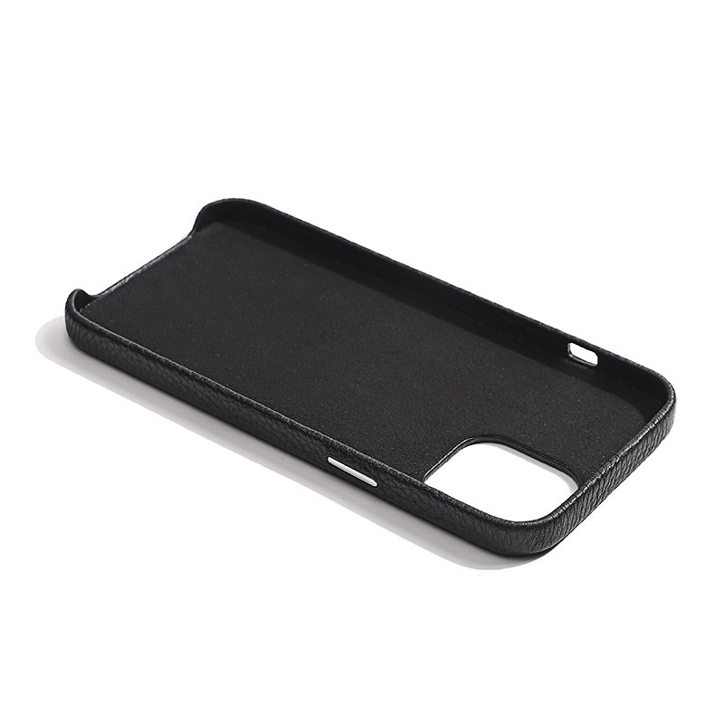 For iPhone 14 Pro Max Case Pebble Leather Mobile Phone Cases Wrapped Edge Leather Phone Cover