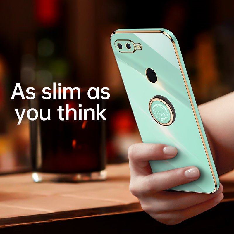 Wholesale New Shockproof Cheap Mobile Eco Friendly Phone Cases Custom Logo Soft TPU for OPPO A7 Electroplated Phone Case Android