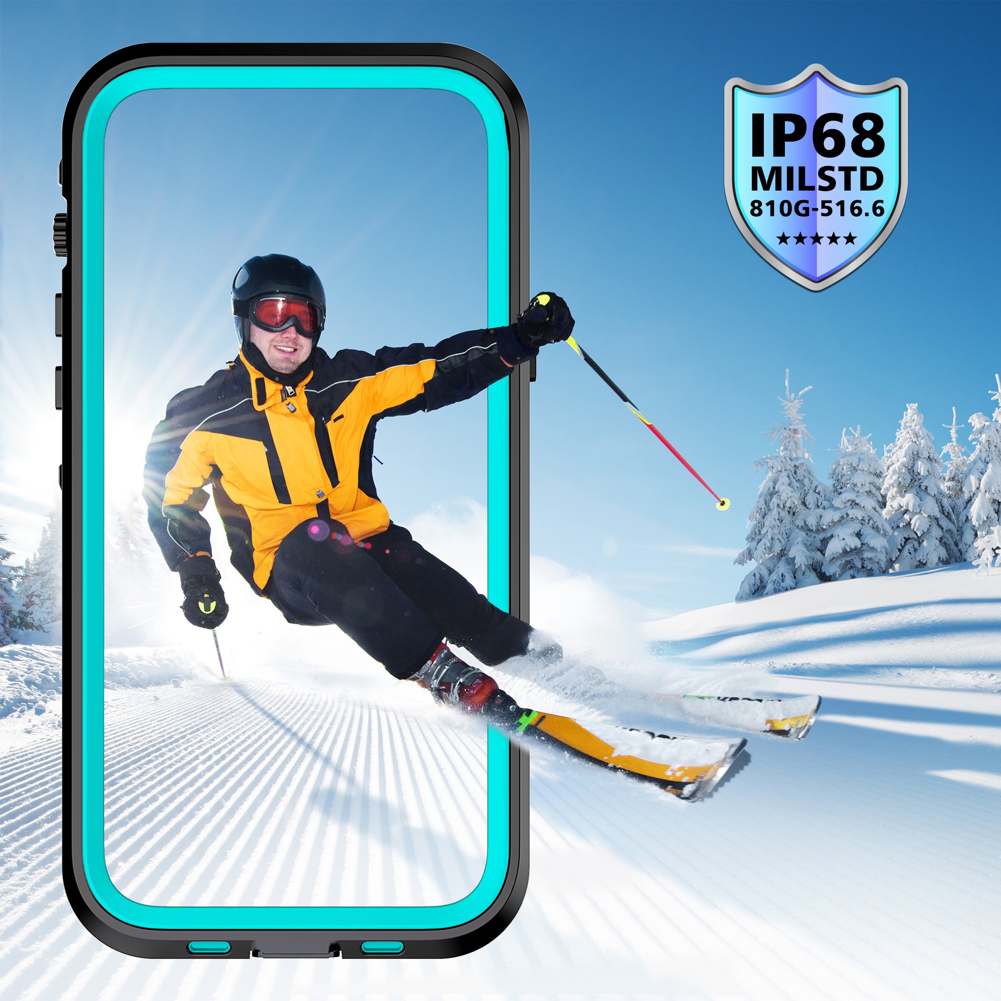 Factory wholesale PC+TPU built-in screen protector shockproof IP68 professional water proof phone case for iPhone13/14/15promax