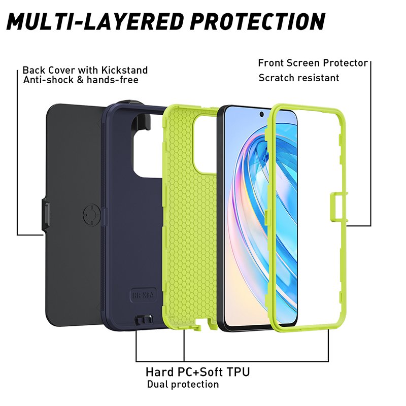 Mobile Cover For Honor X8A X7A X9A With Holder New Trending Product Defender Case TPU+PC Phone Case