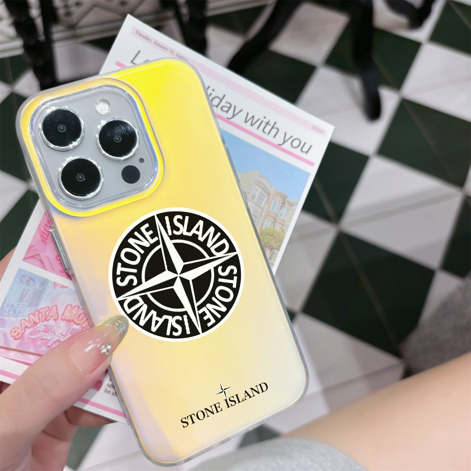 Stylish Mobile Phone Accessory Cell Phone Cover For iPhone Xr Xs 11 12 13 14 15 16 Pro Max Gradient Stone Iceland Case