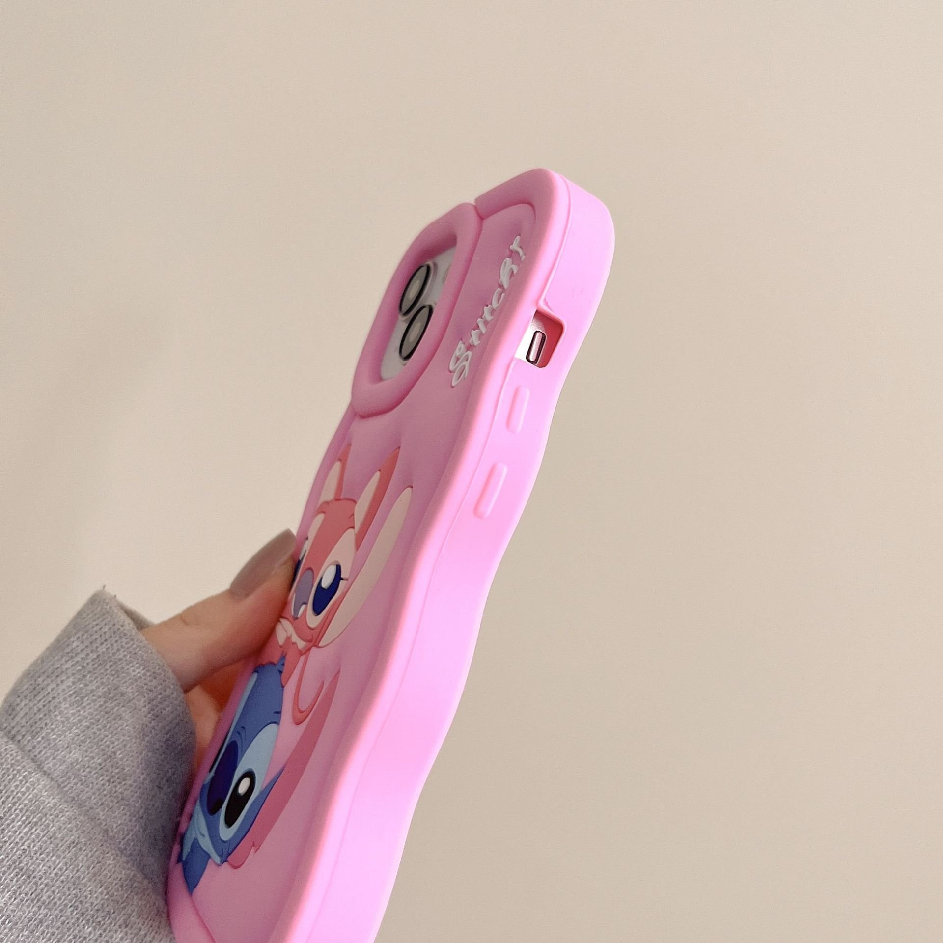 Hot Sale 3d Stitch Silicone Mobile Phone Case FOR iPhone 12 13 14 15 Pro Max Cartoon Wavy Edge Phone Accessories