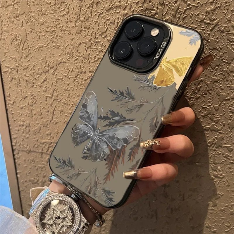 Yellow Butterfly All-inclusive Anti-drop Case For IPHONE11 12PRO 13 13PRO 14 14PRO 15 15PRO 15PROMAX XS Mobile Phone Case