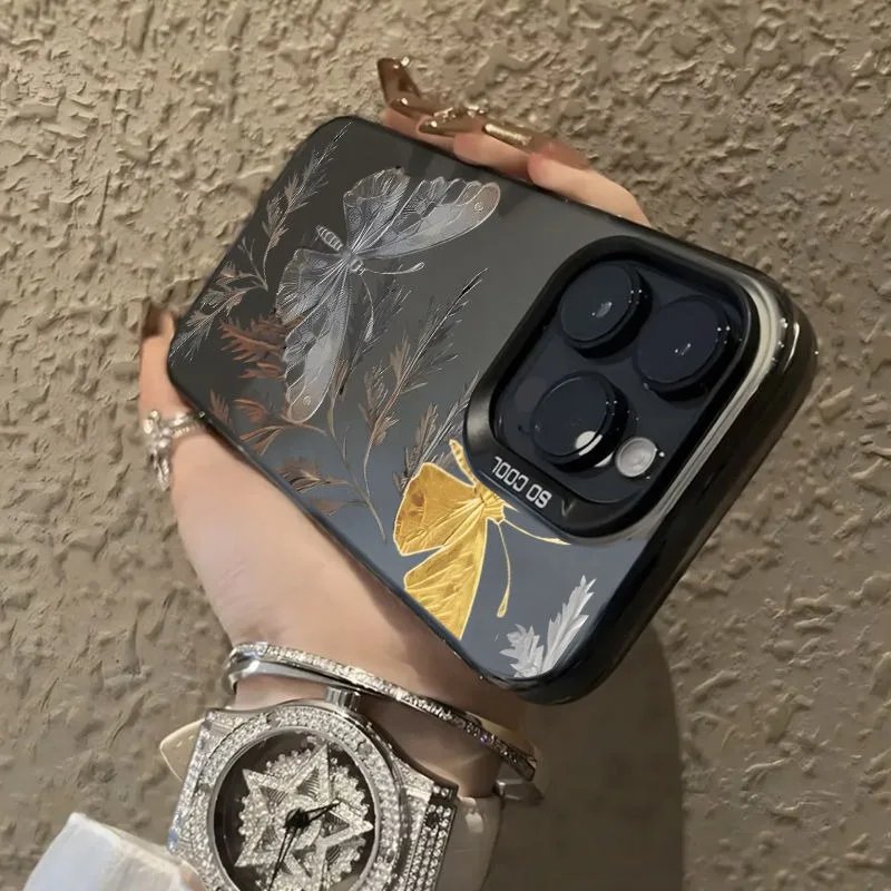Yellow Butterfly All-inclusive Anti-drop Case For IPHONE11 12PRO 13 13PRO 14 14PRO 15 15PRO 15PROMAX XS Mobile Phone Case
