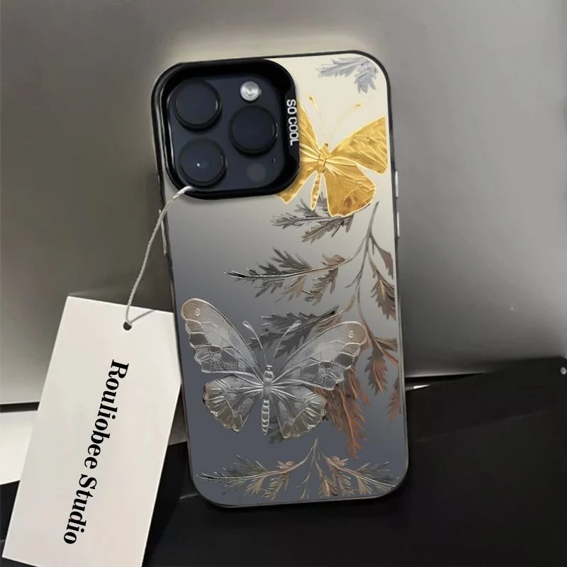 Yellow Butterfly All-inclusive Anti-drop Case For IPHONE11 12PRO 13 13PRO 14 14PRO 15 15PRO 15PROMAX XS Mobile Phone Case